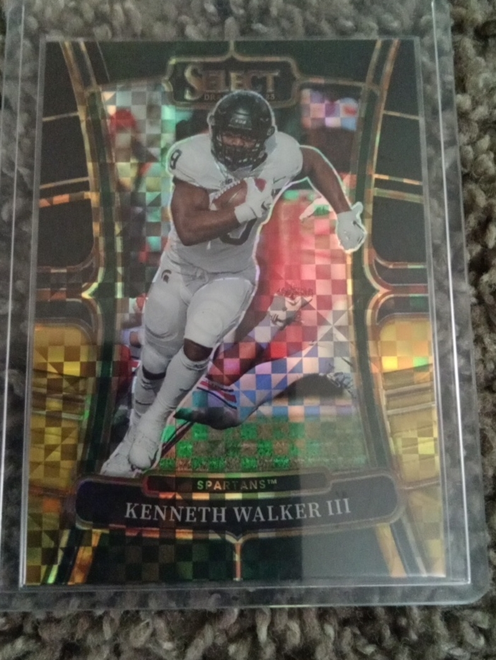 2023 Panini Select Black And Gold Squares Kenneth Walker 3rd /100.